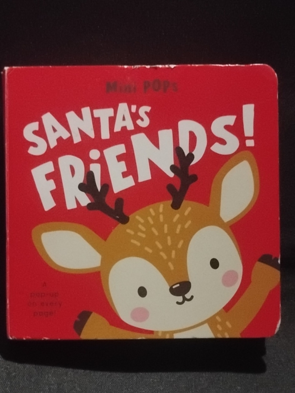 Santa's Friends! Kids Red Holiday Board Book